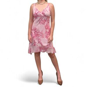 90s Vintage RAVE Dress – Size L (Fits Like M) | Adjustable Back Tie, Retro 90s